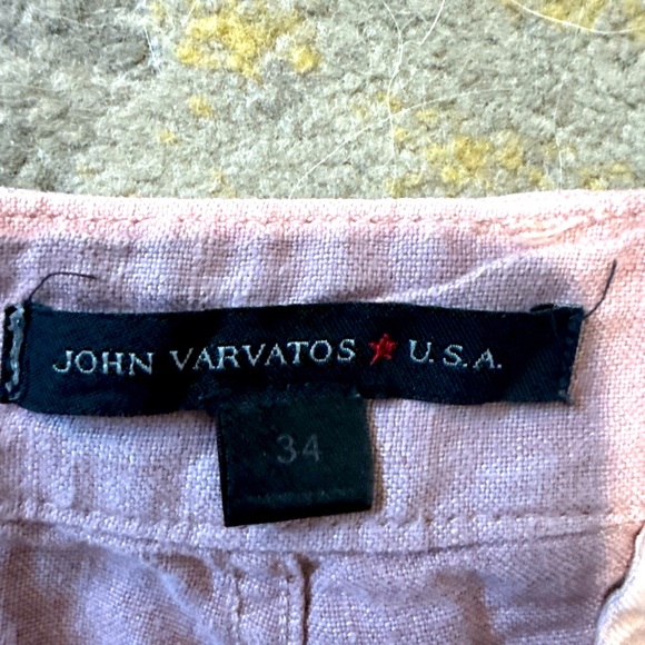 John Varvatos Star USA Linen Chino Shorts 34 – Lilac Stone Casual Summer - Picture 4 of 6
